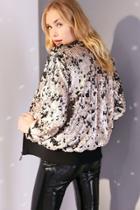 Urban Outfitters Silence + Noise Lex Sequin Bomber Jacket