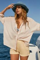Urban Outfitters Bdg Striped Twill Button-down Shirt