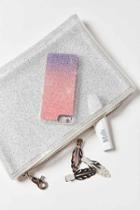Urban Outfitters Glitter Pouch,silver,one Size