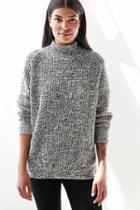 Urban Outfitters Bdg Waffle-knit Turtleneck Sweater,black Multi,m