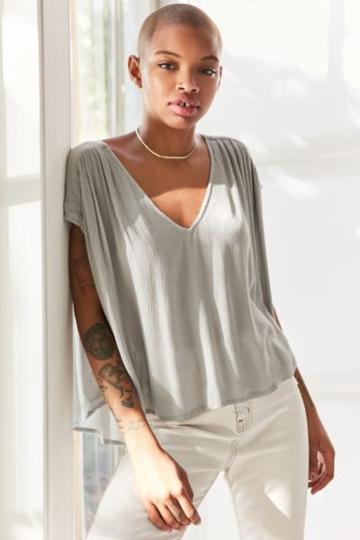 Urban Outfitters Silence + Noise Exton Cape-sleeve Popover Top