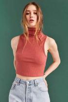 Urban Outfitters Kimchi Blue Turtleneck Crop Tank Top,rose,m