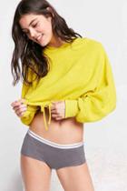 Urban Outfitters Truly Madly Deeply Tie Hem Hoodie Sweatshirt,yellow,l