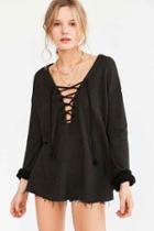 Urban Outfitters Truly Madly Deeply Lakeside Pullover Top,black,m