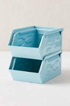Urban Outfitters Stackable Desk Organizing Bin,sky,one Size