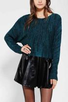 Urban Outfitters Sparkle & Fade Marl Dolman Cropped Sweater,turquoise,m