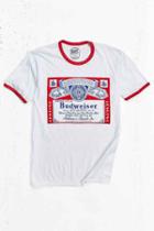 Urban Outfitters Budweiser Ringer Tee,white,xl