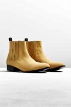 Urban Outfitters Uo Hidden Gore Suede Chelsea Boot,tan,10