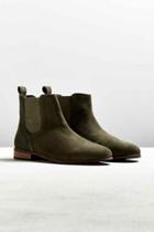 Urban Outfitters Uo Suede Chelsea Boot,olive,9