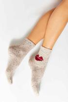 Urban Outfitters Conversational Crew Sock,grey,one Size