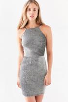 Urban Outfitters Oh My Love Alanis Metallic Bodycon Mini Dress