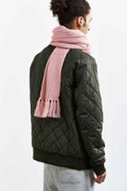 Urban Outfitters Shaker Stitch Scarf,pink,one Size
