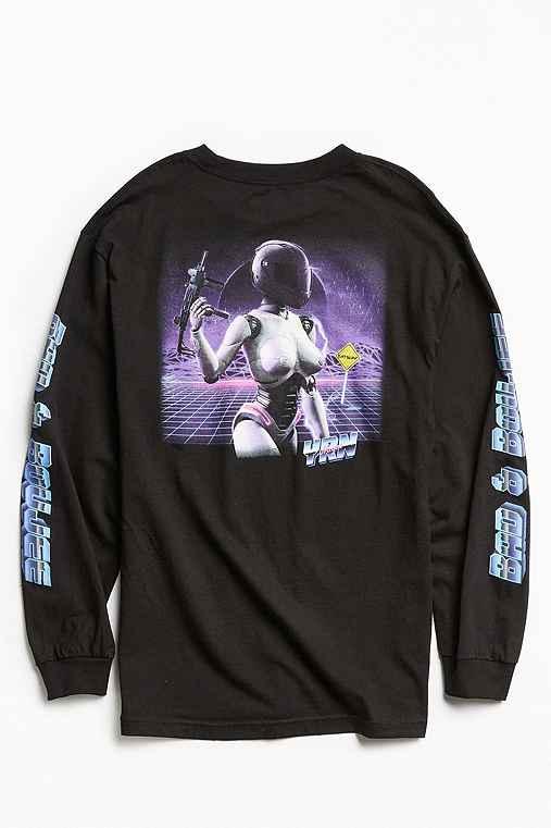 Urban Outfitters Migos Bad And Boujee Long Sleeve Tee,black,xl
