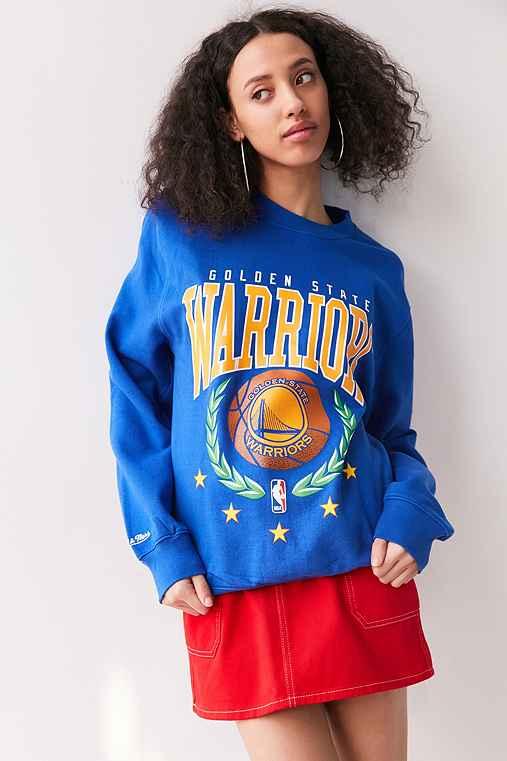 Urban Outfitters Mitchell & Ness Nba Laurel Wreath Sweatshirt,blue,s