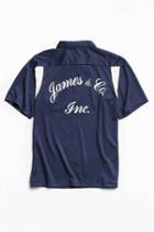Urban Outfitters Vintage James & Co. Bowling Shirt,blue,s/m