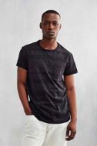 Urban Outfitters Printed Roll Sleeve Tee,washed Black,s