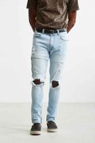 Urban Outfitters Sushi Radio Stonewash Destructed Moto Jean,vintage Denim Light,32
