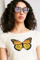Urban Outfitters Sheila Slim Cat-eye Sunglasses,brown,one Size