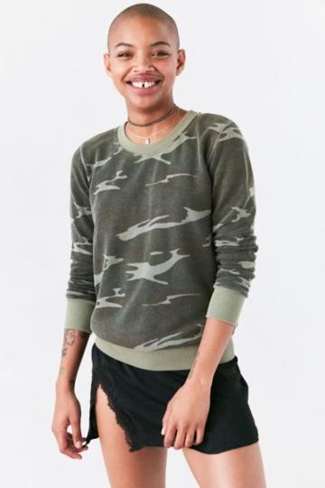 Urban Outfitters Truly Madly Deeply Hudson Camo Pullover Sweatshirt