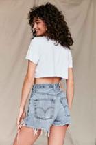 Urban Outfitters Urban Renewal Recycled Levi's Destroyed Low-rise Slouchy Short,indigo,xl