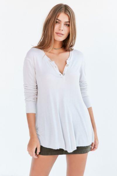 Urban Outfitters Truly Madly Deeply Henley Tissue Tee