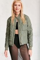 Urban Outfitters Silence + Noise Quilted Liner Bomber Jacket