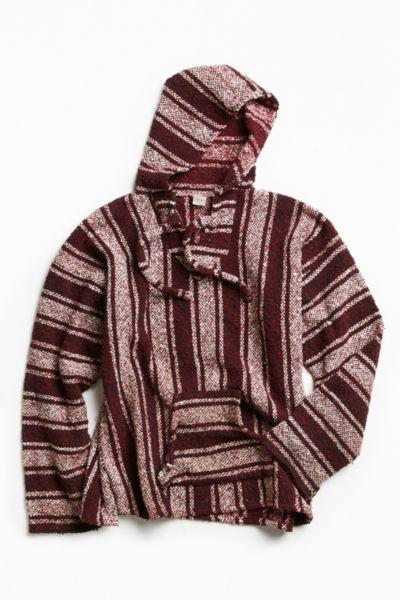 Urban Outfitters Vintage Vintage Maroon Woven Pullover Hoodie Sweatshirt
