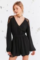 Urban Outfitters Kimchi Blue Lyle Gothic Lace Tie-back Romper