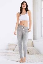 Urban Outfitters Out From Under Cozy Ribbed Jogger Pant,light Grey,m