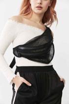 Urban Outfitters Mesh Belt Bag,black,one Size