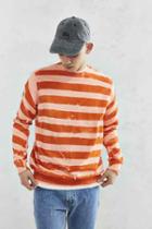 Urban Outfitters Mowgli Early Morning Stripes Crew-neck Tee,coral,l