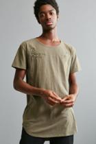 Urban Outfitters Embroidered Long Loose Scoopneck Tee
