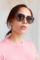 Urban Outfitters Quay French Kiss Oversized Sunglasses,black,one Size