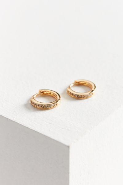 Urban Outfitters 18k Gold Plated Rhinestone Hoop Earring