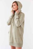 Urban Outfitters Bdg Classic Hoodie Sweatshirt Dress,olive,xs