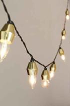 Urban Outfitters Metal Cap String Lights,gold,one Size