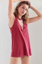 Urban Outfitters Truly Madly Deeply Cut It Out Muscle Tank Top,red,xs