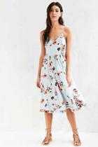 Urban Outfitters Kimchi Blue Cindy A-line Midi Dress,blue Multi,6