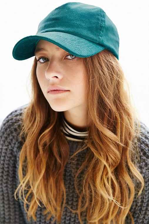 corduroy Baseball Hat,dark Green,one Size