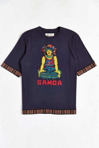 Monitaly Printed Border Half-sleeve Tee