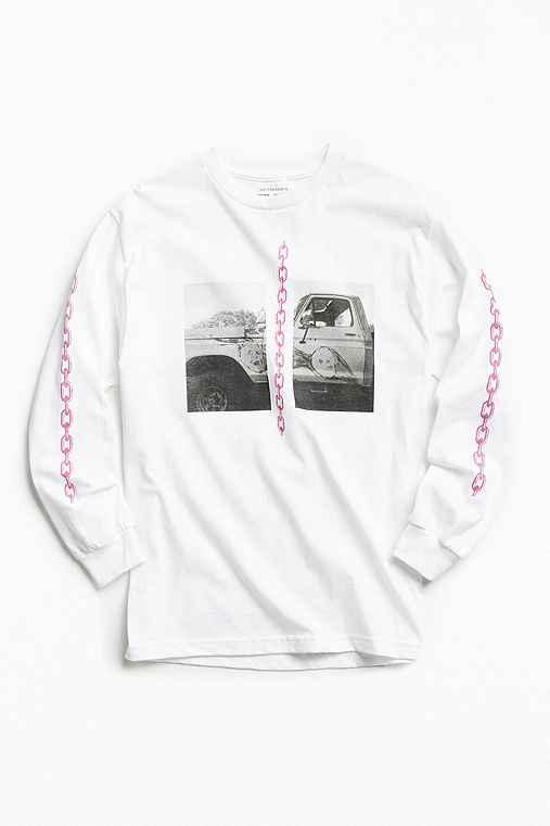 Urban Outfitters Uo Artist Editions William Keihn Sft Limits Long Sleeve Tee,white,m