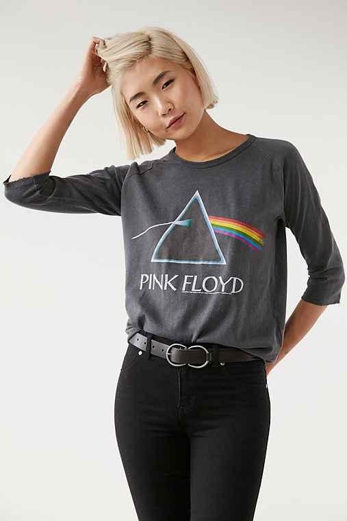 Urban Outfitters Junk Food Graphic Raglan Tee,washed Black,xs