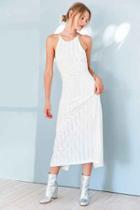 Urban Outfitters Silence + Noise Cosmic Burnout Velvet Maxi Dress,white,m