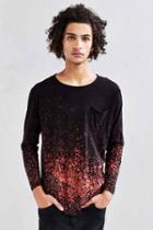 Urban Outfitters Feathers X Us Rags Bleach Splatter Long Sleeve Tee,black Multi,l