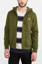 Urban Outfitters Obey Conway Zip Hooded Sweatshirt,olive,xl