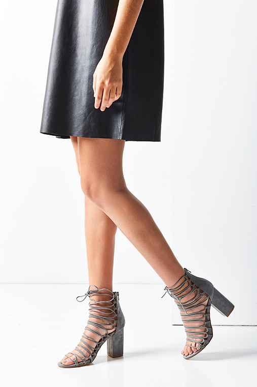 Urban Outfitters Jessica Lace-up Heel,grey,9