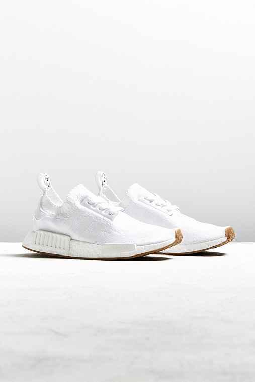 Urban Outfitters Adidas Nmd_r1 Primeknit Gum Sole Sneaker,white,12