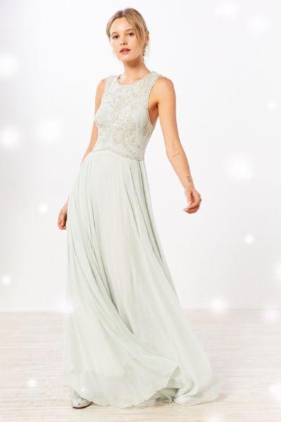 Kimchi Blue Alexandra Embellished Babydoll Maxi Dress