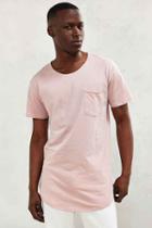 Urban Outfitters Feathers Curved Hem Tee,pink,m