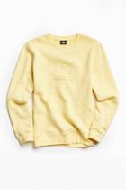 Urban Outfitters Stussy First Embroidered Crew Neck Sweatshirt,yellow,m